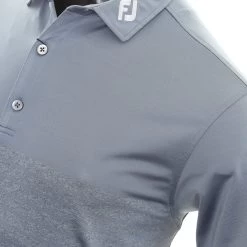 FootJoy Engineered Heather Stripe Golf Shirt 5 FootJoy Engineered Heather Stripe Golf Shirt -Mod Wear Shop FootJoy Engineered Heather Stripe Golf Shirt 88356 3