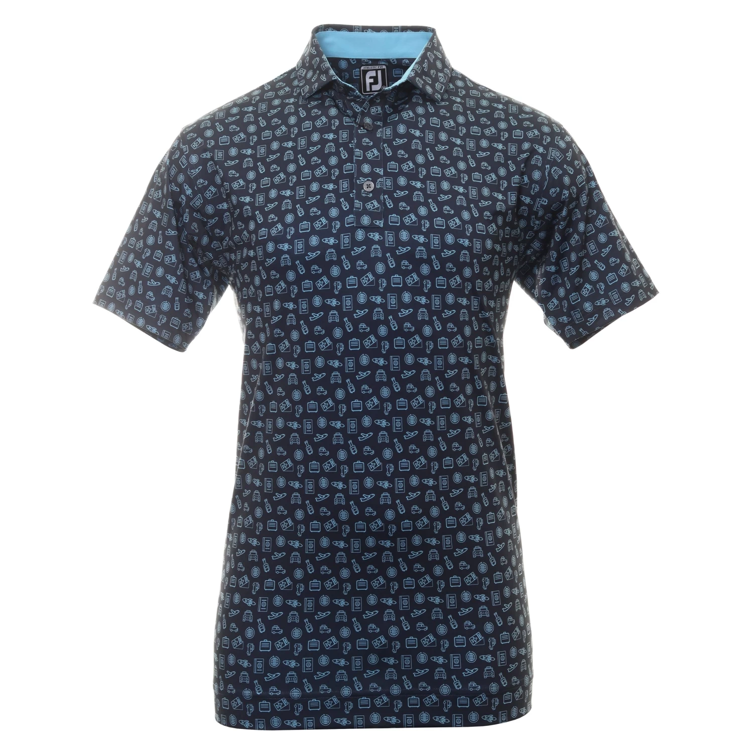 FootJoy Travel Print Lisle Golf Shirt 1 FootJoy Travel Print Lisle Golf Shirt