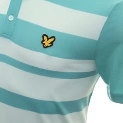 Lyle & Scott Golf Wide Stripe Polo -Mod Wear Shop Lyle Scott Golf Wide Stripe Polo SP1560 Retro Blue W579 3