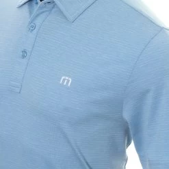 TravisMathew Heater Polo Shirt 5 TravisMathew Heater Polo Shirt -Mod Wear Shop TravisMathew Heater Polo Shirt 1MW395 Heather Heritage Blue 3
